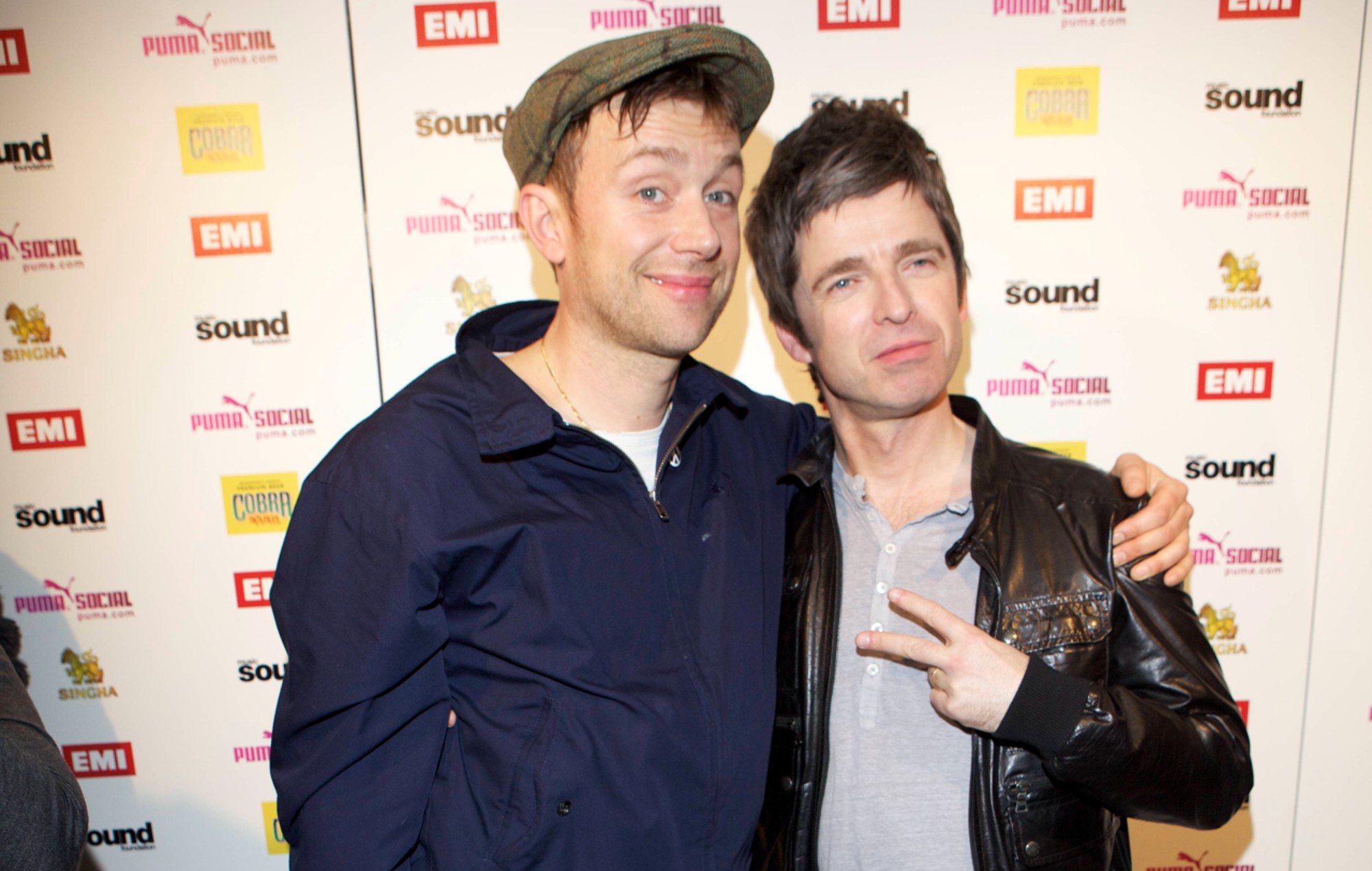 Damon Albarn and Noel Gallagher