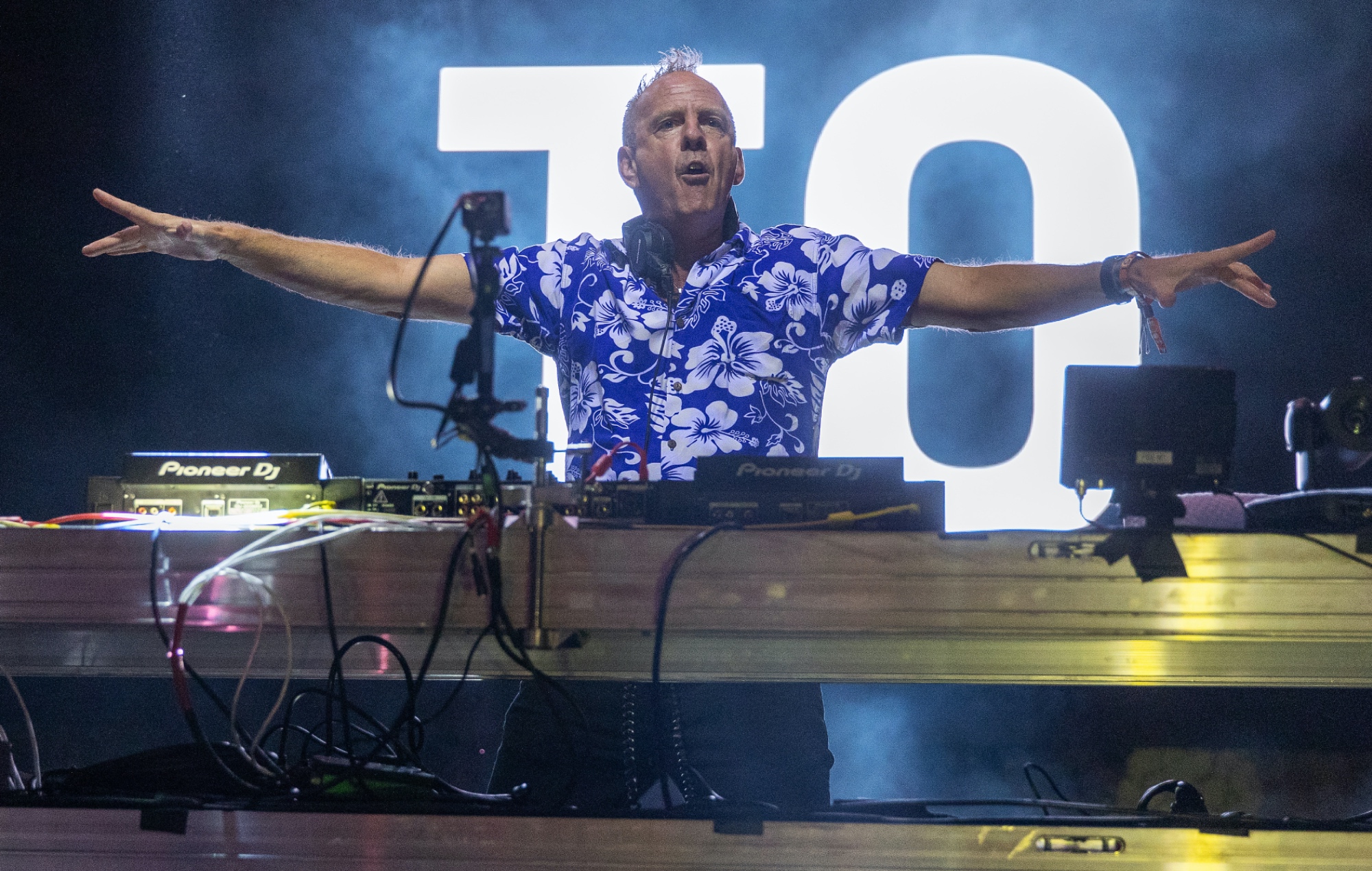Fatboy Slim (aka Norman Cook) performing live on stage