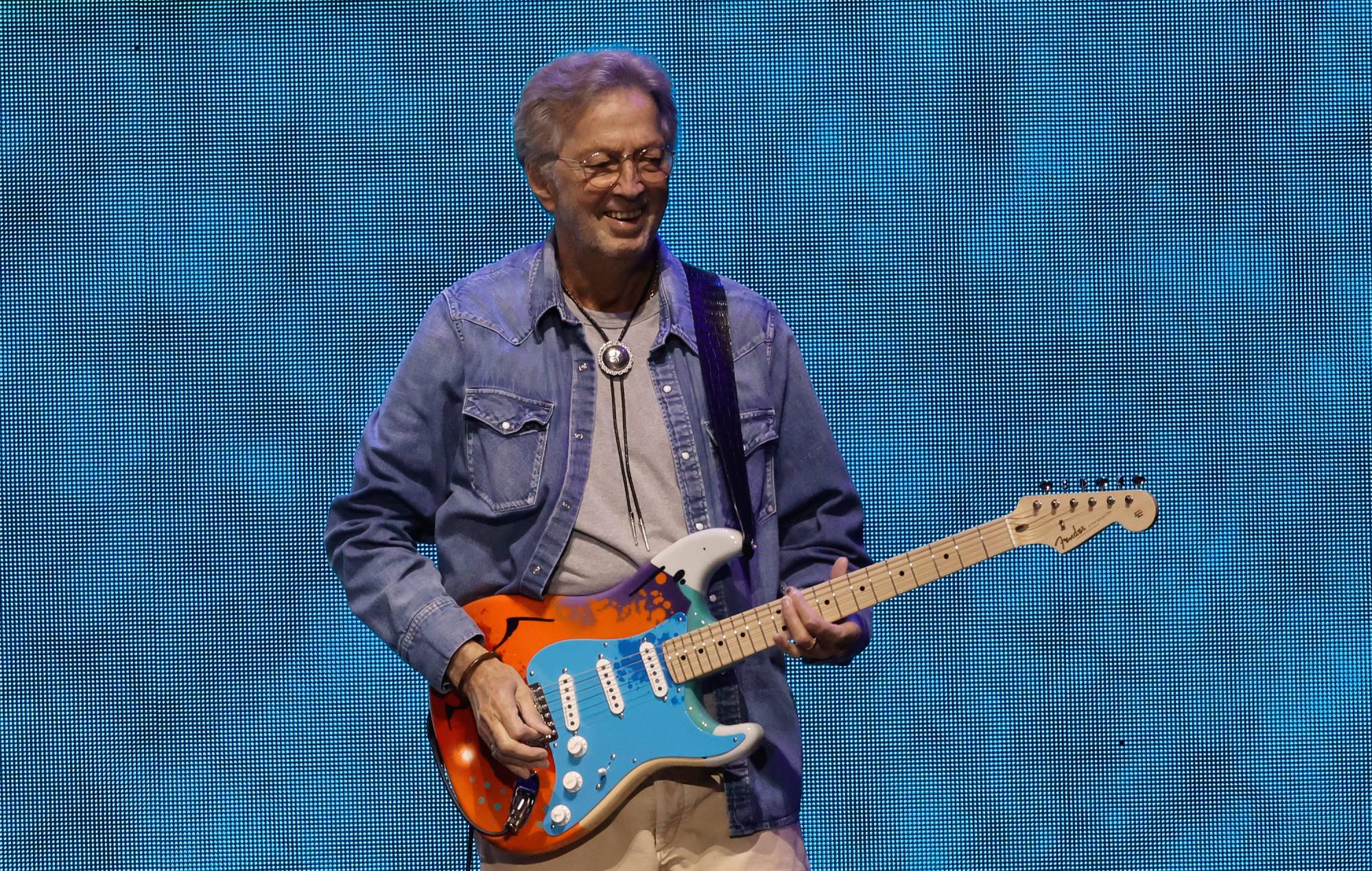 Eric Clapton performs onstage during Day 2 of Eric Clapton's Crossroads Guitar Festival at Crypto.com Arena on September 24, 2023 in Los Angeles, California. (Photo by Kevin Winter/Getty Images for Crossroads Guitar Festival)