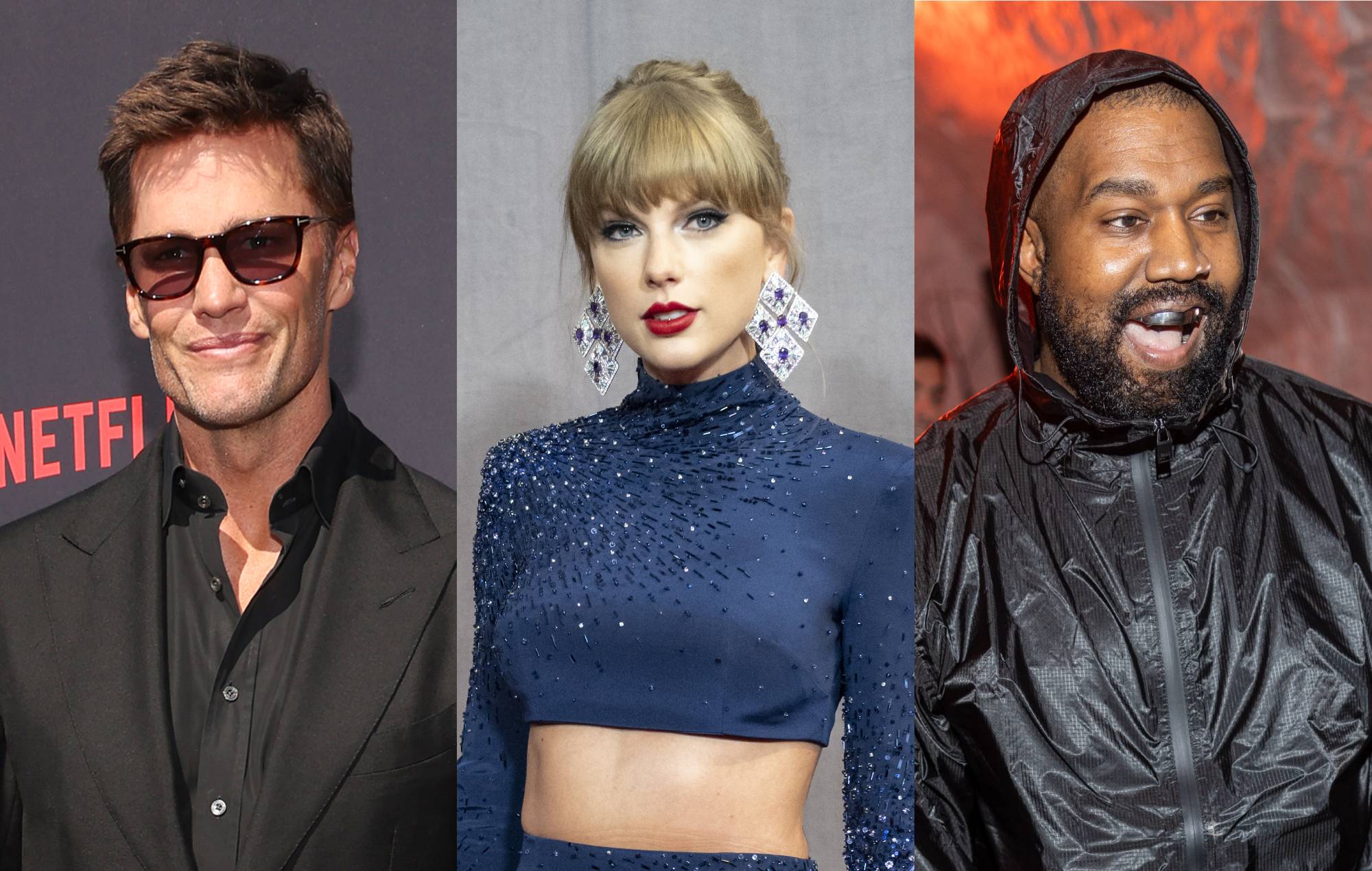 Tom Brady, Taylor Swift and Kanye West